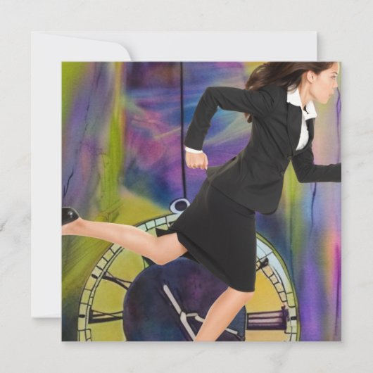 Die Zeit läuft aus Dankeskarte (Vorderseite)