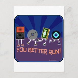 Die Zeit läuft! Dunkler Stil Postkarte