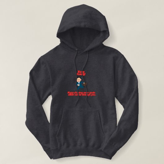 Die Zeit läuft – Minimalistisches Typografie-Poste Hoodie (Design vorne)