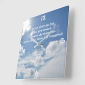 Die Zeit.... Quadratische Wanduhr (Winkel)