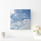 Die Zeit.... Quadratische Wanduhr (Zuhause)