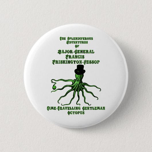 Die Zeit-Reisende Herr-Krake Button (Vorderseite)