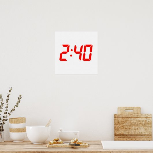 Die Zeit um 2:40 Poster (Küche)