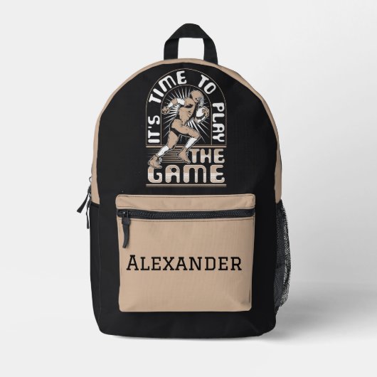 Die Zeit, um Personalisiert zu spielen Bedruckter Rucksack (Vorderseite)