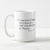 Die Zeit-und RateTasse eines Rechtsanwalts Kaffeetasse (Links)