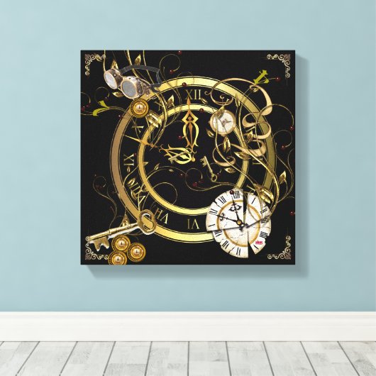 Die Zeit vergeht Leinwanddruck (Insitu (Holzboden))