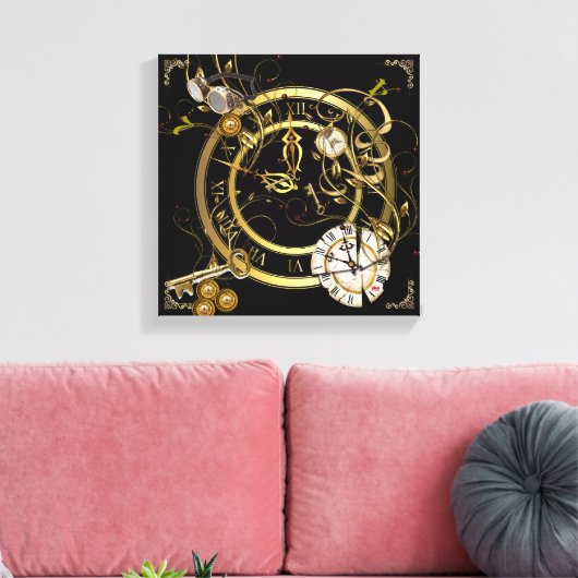 Die Zeit vergeht Leinwanddruck (Insitu (Wohnzimmer))