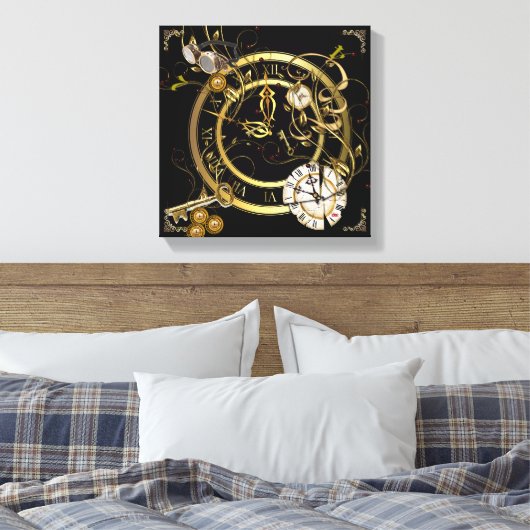 Die Zeit vergeht Leinwanddruck (Insitu (Schlafzimmer))