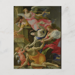 Die Zeit wurde von Liebe, Venus und Hoffnung erobe Postkarte