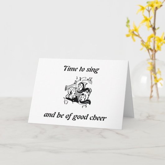 DIE ZEIT ZU SEIN, DANN RING IM NEUEN JAHR KARTE (Gelbe Blume)