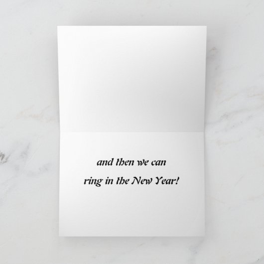 DIE ZEIT ZU SEIN, DANN RING IM NEUEN JAHR KARTE (Innenseite)