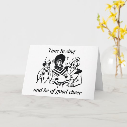 DIE ZEIT ZU SEIN, DANN RING IM NEUEN JAHR KARTE (Gelbe Blume)