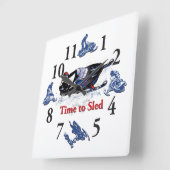 Die Zeit zum Schlitten - eine Coole Uhr für Schnee (Winkel)