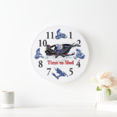 Die Zeit zum Schlitten - eine Coole Uhr für Schnee (Zuhause)