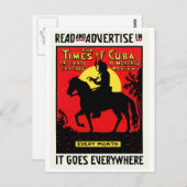 Die Zeiten Kubas 1920 Postkarte (Vorne/Hinten)