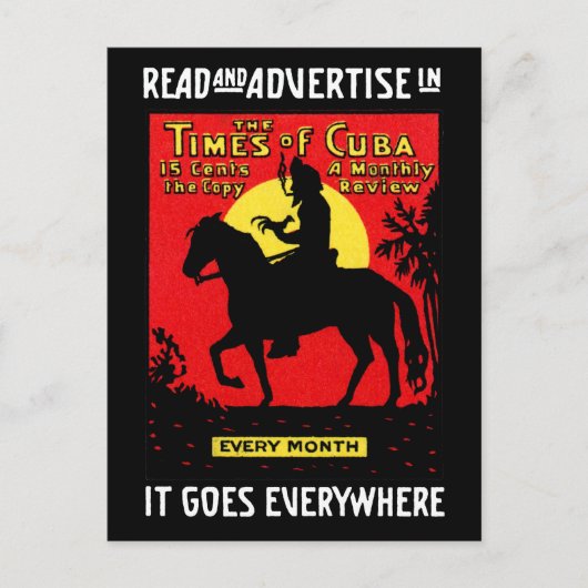 Die Zeiten Kubas 1920 Postkarte (Vorderseite)