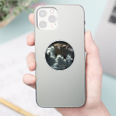 "Die Zeiten" Schiff in einem Sturm Aufkleber (Telefon)