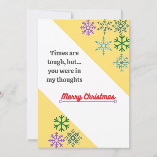 Die Zeiten sind hart 2020 Weihnachten (Vorderseite)