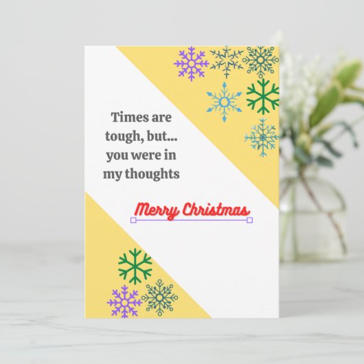 Die Zeiten sind hart 2020 Weihnachten (Stehend Vorderseite)