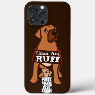 Die Zeiten sind ruff brauner Welpenhund Rhodesian  Case-Mate iPhone Hülle