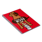 Die Zeiten sind ruff brauner Welpenhund Rhodesian Notizblock (Rechte Seite)