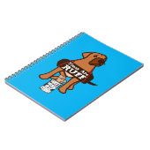 Die Zeiten sind ruff brauner Welpenhund Rhodesian Notizblock (Linke Seite)