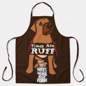 Die Zeiten sind ruff brauner Welpenhund Rhodesian Schürze (Vorderseite)