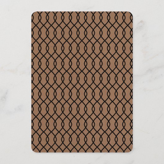 Die zeitgemäße Hochzeitssammlung mit Whimsikalköfe Menükarte (Rückseite)