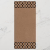 Die zeitgemäße Hochzeitssammlung mit Whimsikalköfe Menükarte (Rückseite)