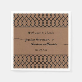 Die zeitgemäße Hochzeitssammlung mit Whimsikalköfe Serviette