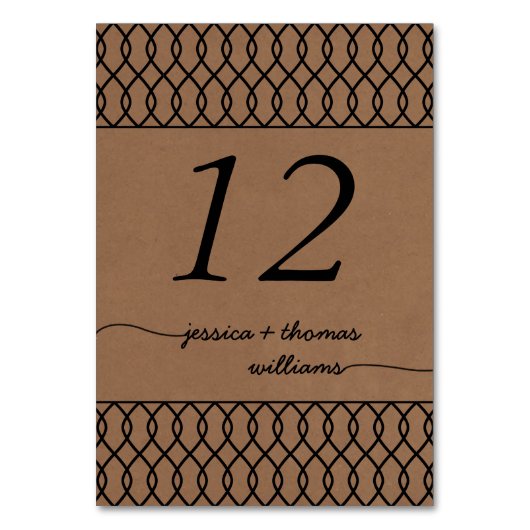 Die zeitgemäße Hochzeitssammlung mit Whimsikalköfe Tischnummer (Vorderseite)