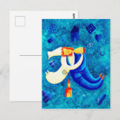 Die zeitgenössische Hochzeitskunst Postkarte (Vorne/Hinten)