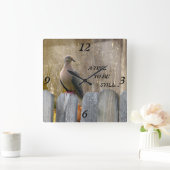 Die zeitlose Taube! Quadratische Wanduhr (Zuhause)