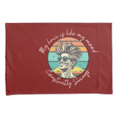 Die Zeitmaschine der Sängerin mit schwarzem Stil Kissenbezug (Vorderseite-Rechts)