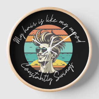 Die Zeitmaschine der Sängerin mit schwarzem Stil Uhr