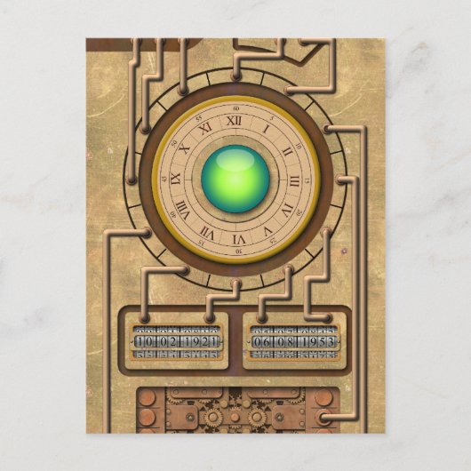 Die Zeitmaschine - H. G. Wells Postkarte (Vorderseite)