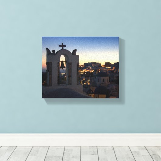 DIE ZEITSTUNDE VON OIA LEINWANDDRUCK (Insitu (Holzboden))