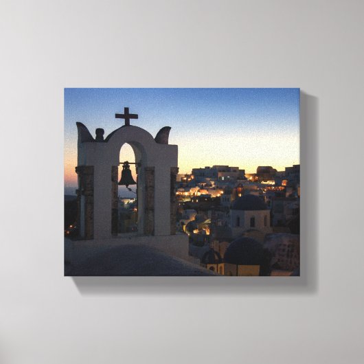 DIE ZEITSTUNDE VON OIA LEINWANDDRUCK (Vorderseite)