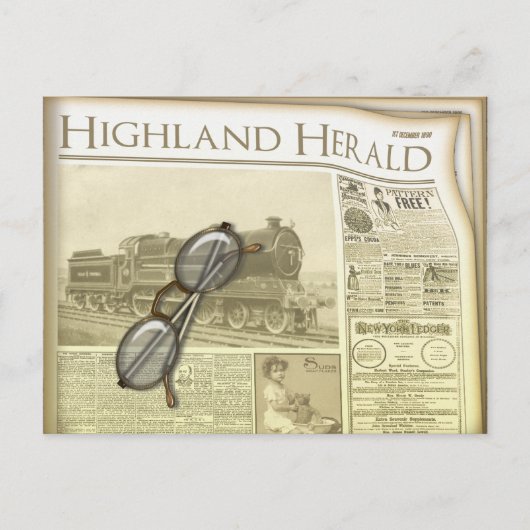 Die Zeitungspostkarte Postkarte (Vorderseite)