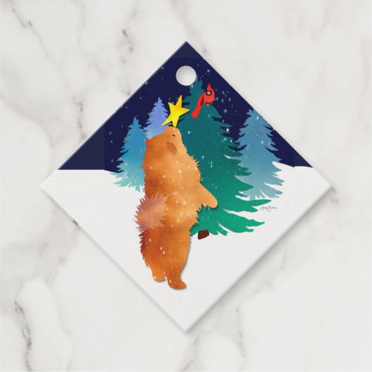 DIE ZELLESTIELLEN - CHOW -Gift-Tags Geschenkanhänger (Vorderseite)