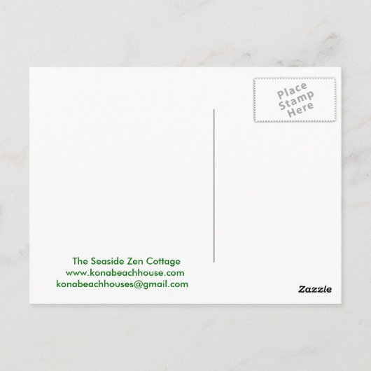 Die Zen-Hütte am Meer Postkarte (Rückseite)