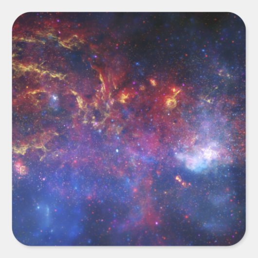 Die zentrale Region der Milchstraße Quadratischer Aufkleber (Vorderseite)