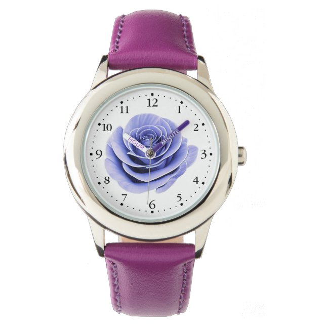Die zerbrechliche Schönheit einer Rose Armbanduhr (Vorderseite)