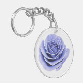 Die zerbrechliche Schönheit einer Rose Schlüsselanhänger (Vorderseite links)