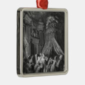 Die Zeremonie das Gehen-zubett der Braut Silbernes Ornament (Rechts)