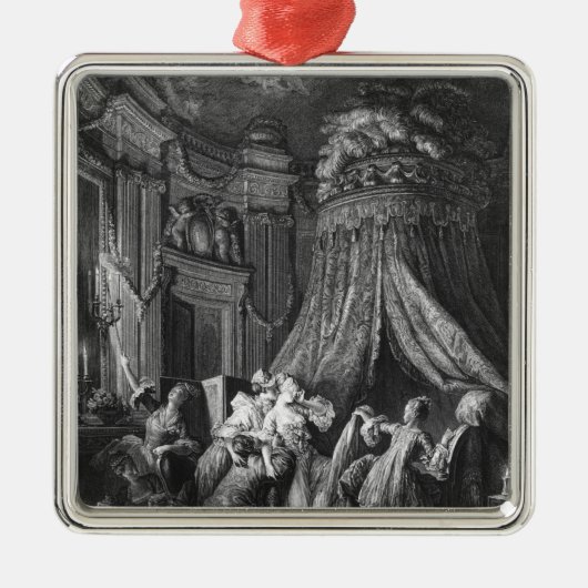 Die Zeremonie das Gehen-zubett der Braut Silbernes Ornament (Vorne)