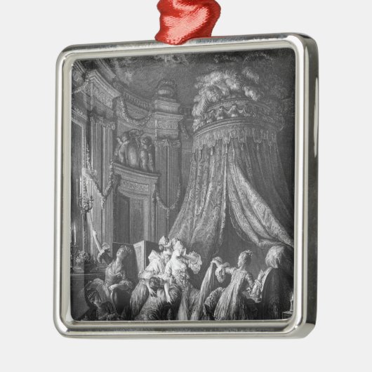 Die Zeremonie das Gehen-zubett der Braut Silbernes Ornament (Links)