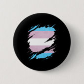 Die zerrissene Transgender-Stolz-Flagge decken auf Button (Vorderseite)