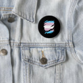 Die zerrissene Transgender-Stolz-Flagge decken auf Button (Beispiel)
