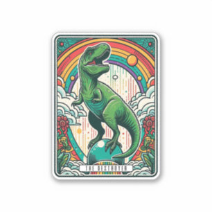 Die Zerstörer T-Rex Tarot Karte Aufkleber